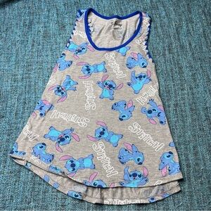 Disney Lilo & Stitch Tank Top in Grey Blue Girl's Size XS